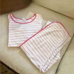 Women's Pink and White Striped Pajama Set
